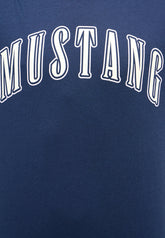 Mustang Austin Męski T-Shirt Koszulka Logo z Nadrukiem Dress Blues 1014927 5334